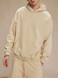 Men's oversized hoodie with kangaroo pocket – cozy long sleeve pullover for streetwear