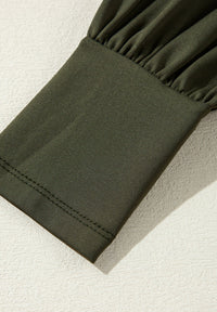 Ruched Surplice Long Sleeve Bodysuit Trandify Deal