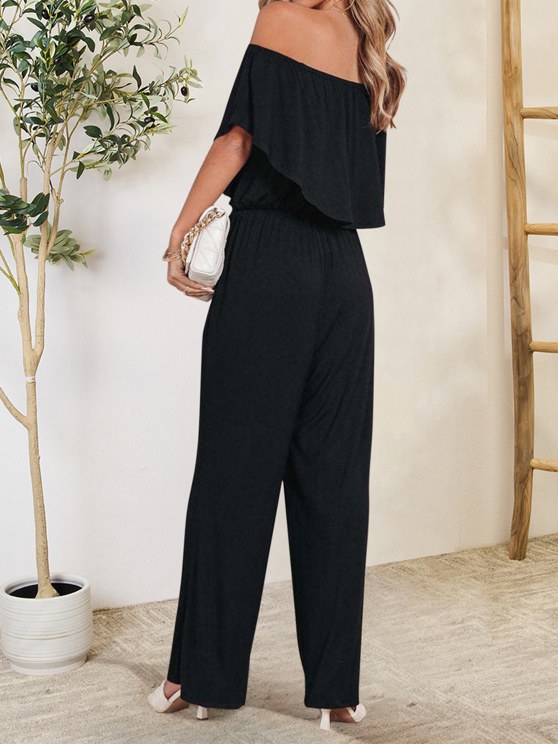 Ruffled Off-Shoulder Jumpsuit Trandify deal