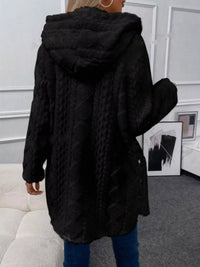 Women's Thick Fleece Jacket | Button-Down Hooded Outerwear