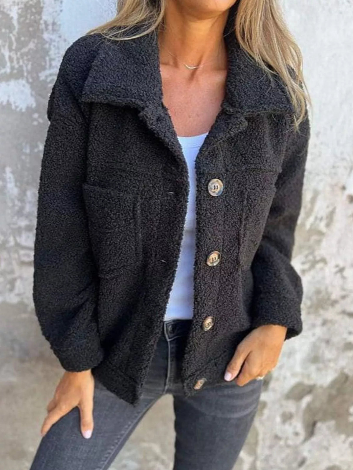 Women's Plus Size Sherpa Shacket - Cozy Fleece Lined Jacket