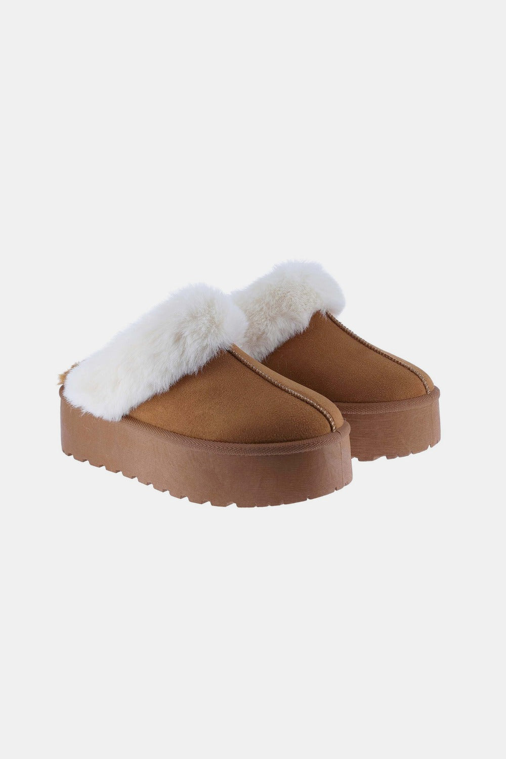 Weeboo Thick Bottom Fur Trim Snow Slippers Trandify Deal