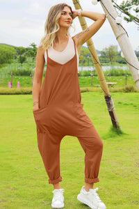 Double Take Full Size Sleeveless V-Neck Pocketed Jumpsuit Trandify deal