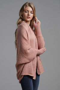 Open Front Batwing Sleeve Cardigan Trandify Deal