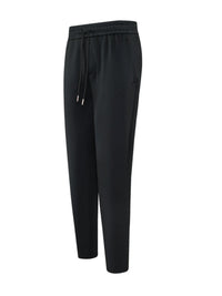 Men's Plus Size Drawstring Active Pants – Black Comfortable Joggers for Gym & Casual Wear