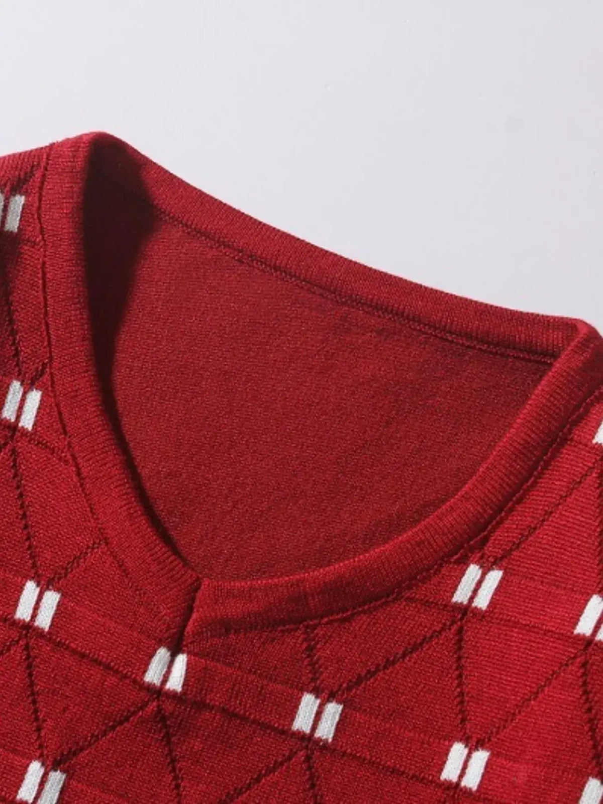 Winter knit sweater for men, breathable lightweight top, layering essential