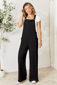 Double Take Full Size Wide Strap Overall with Pockets Trandify deal