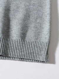 Plus size men's ribbed hem sweater – long sleeve cozy pullover for big & tall