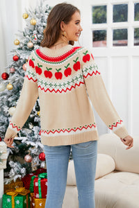 Angel Wings Graphic Round Neck Long Sleeve Sweater Trandify Deal