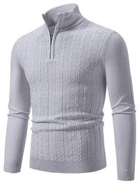 Men’s Plus Size Quarter Zip Sweater – Regular Fit, Cozy & Stylish