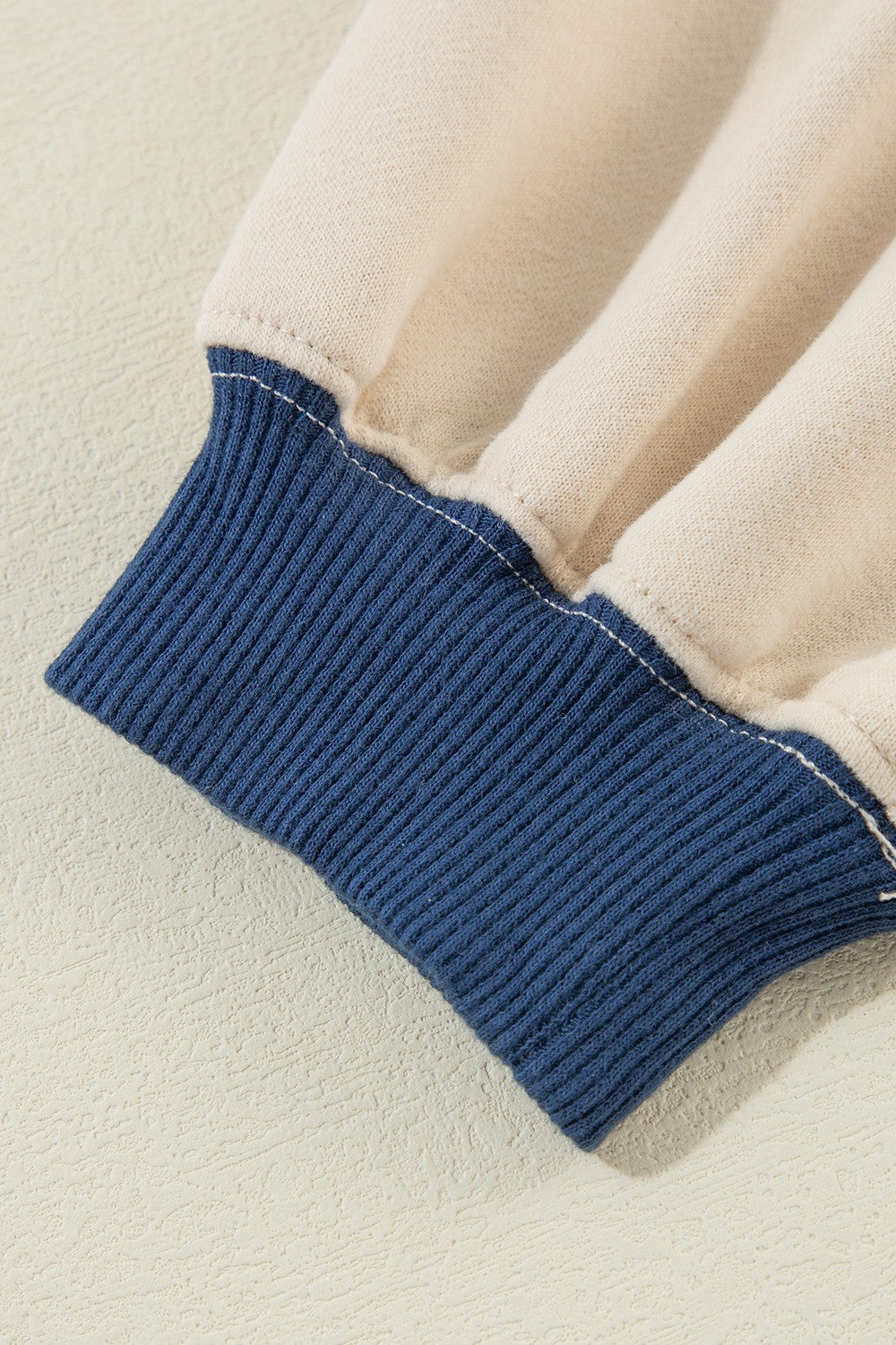 Contrast Round Neck Long Sleeve Sweatshirt Trandify Deal