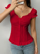Women’s Frill Ruched Cap Sleeve Blouse – Trendy 2025 Tops for Summer | Free Shipping
