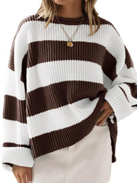 Round Neck Long Sleeve Sweater Trandify Deal
