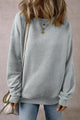 Round Neck Long Sleeve Sweatshirt Trandify Deal