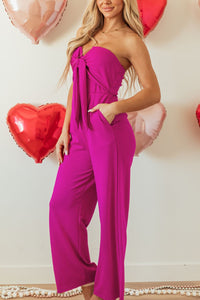Tied Tube Wide Leg Jumpsuit Trandify Deal