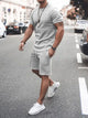 Men’s Plus Size Summer Outfit – 2-Piece T-Shirt & Shorts Set | Free Shipping