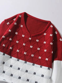 Winter knit sweater for men, breathable lightweight top, layering essential