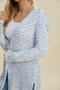 Double Take Full Size Open Front Longline Cardigan Trandify deal