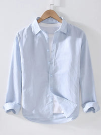 Breathable cotton men’s shirt for work or weekend – wrinkle-resistant fabric