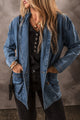 Pocketed Long Sleeve Denim Jacket Trandify Deal