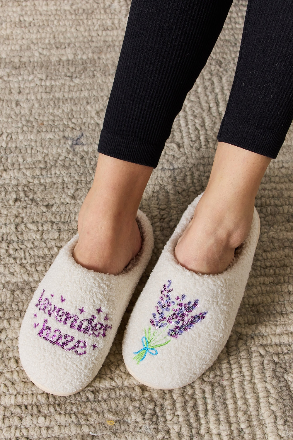 Melody Sequin Pattern Cozy Slippers Trandify Deal
