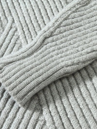 Men's Plus Size Ribbed Turtleneck Sweater – Warm Winter Fashion