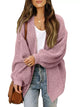 Oversized Chunky Knit Cardigan - Cable Knit Open Front Sweater