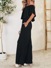 Ruffled Off-Shoulder Jumpsuit Trandify deal