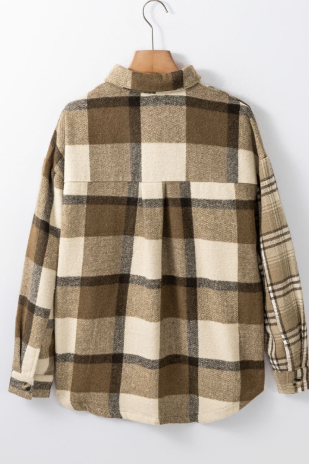 Plaid Button Up Flap Pocket Shacket Trandify Deal