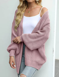 Oversized Chunky Knit Cardigan - Cable Knit Open Front Sweater