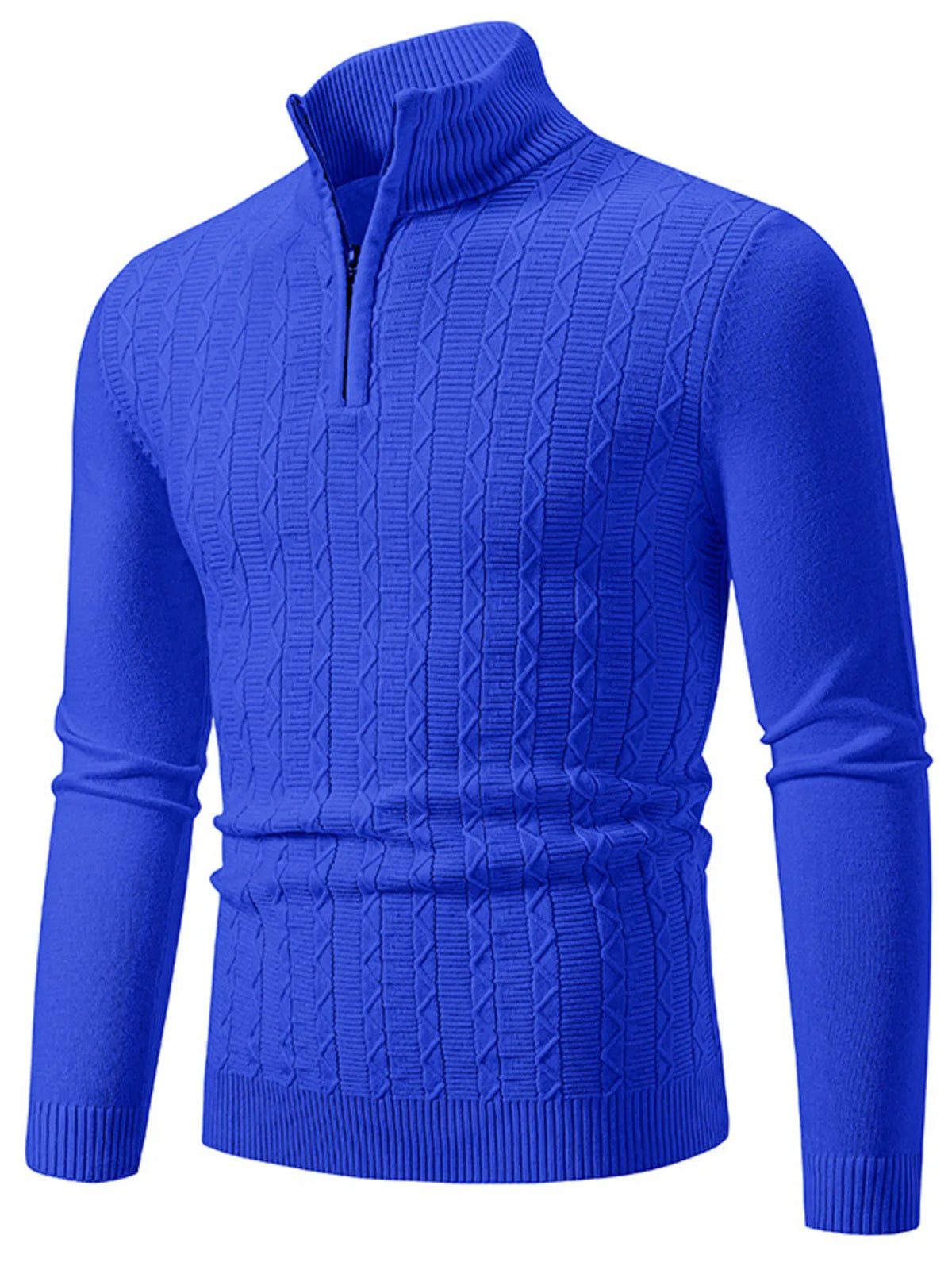 Men’s Plus Size Quarter Zip Sweater – Regular Fit, Cozy & Stylish