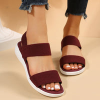 Rubber Open Toe Low Heel Sandals Trandify Deal