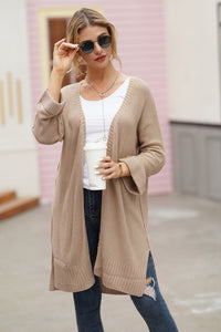 Open Front Long Sleeve Cardigan Trandify Deal