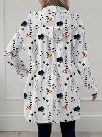 Women's lightweight zip up hoodie jacket in White with front pockets.