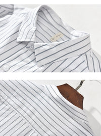 Men’s Plus Size Striped Button-Up Shirt Long Sleeve – Big & Tall Comfort Fit Casual Business Wear