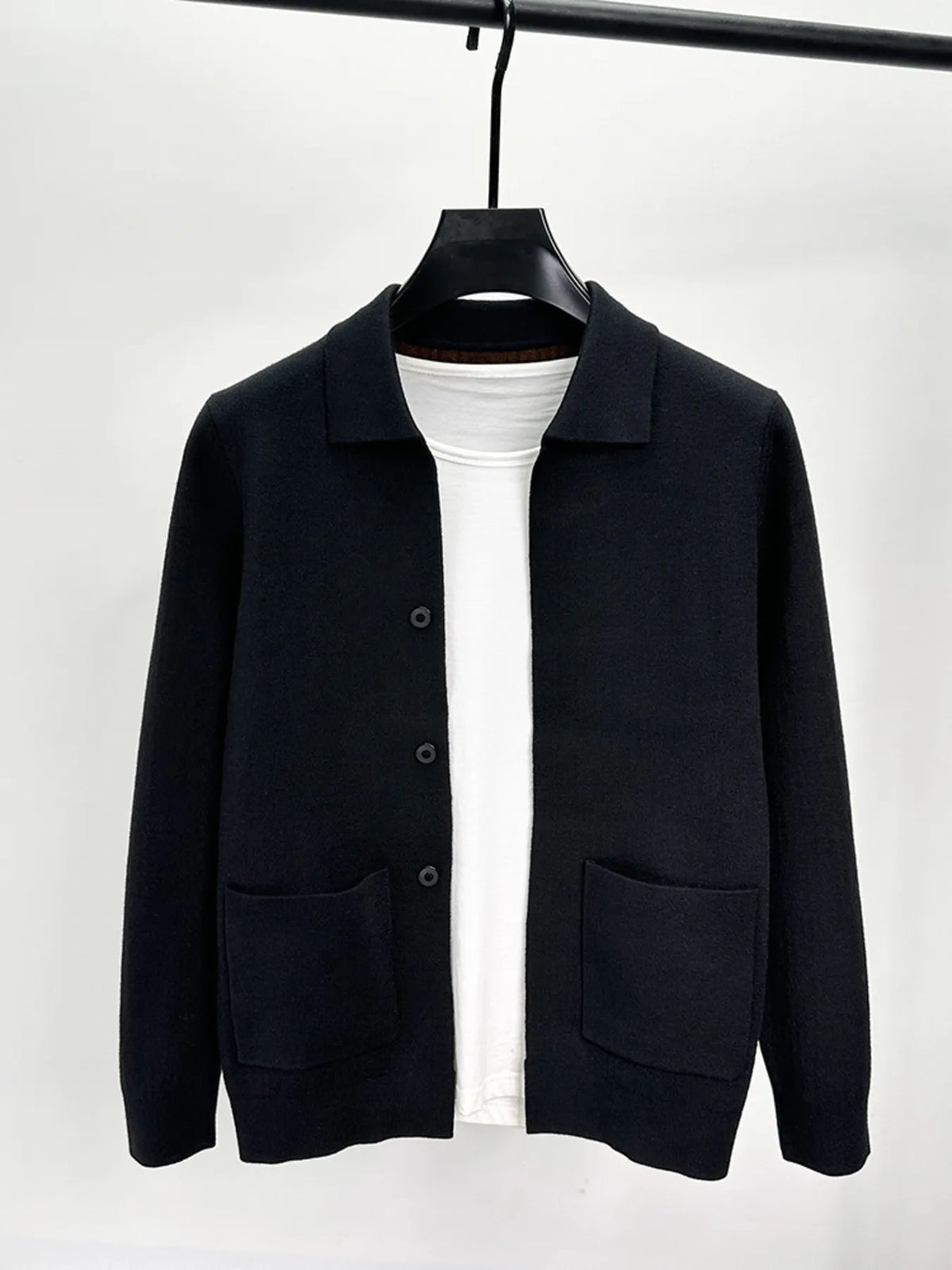 Men's Plus Size Button-Up Cardigan Sweater with Pockets – Big & Tall Casual Knitwear