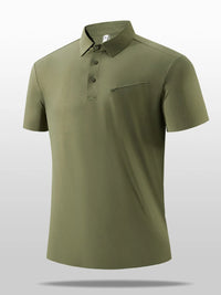 Men’s Plus Size Short Sleeve Polo Shirt – Button-Detail Casual Shirt for Big & Tall Men – Breathable Summer Fashion