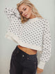Slit Round Neck Long Sleeve Sweater Trandify Deal