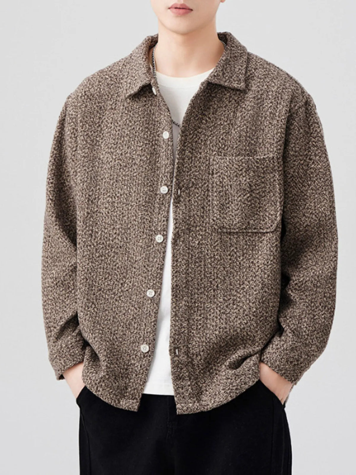 Men's Plus Size Oversized Shacket - Flannel Shirt Jacket
