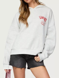 Women's Oversized Graphic Hoodie Drop Shoulder Sweatshirt
