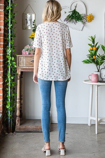 Summer Flowy Tunic with Vintage Floral Print – Casual Plus Size Top