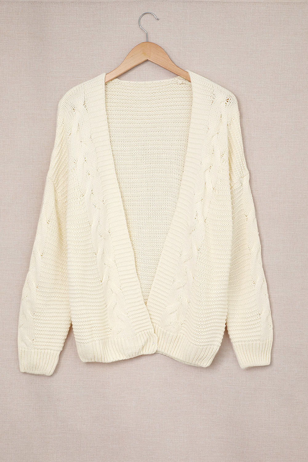 Cable-Knit Open Front Cardigan Trandify Deal