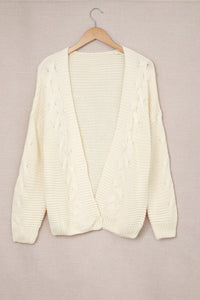 Cable-Knit Open Front Cardigan Trandify Deal