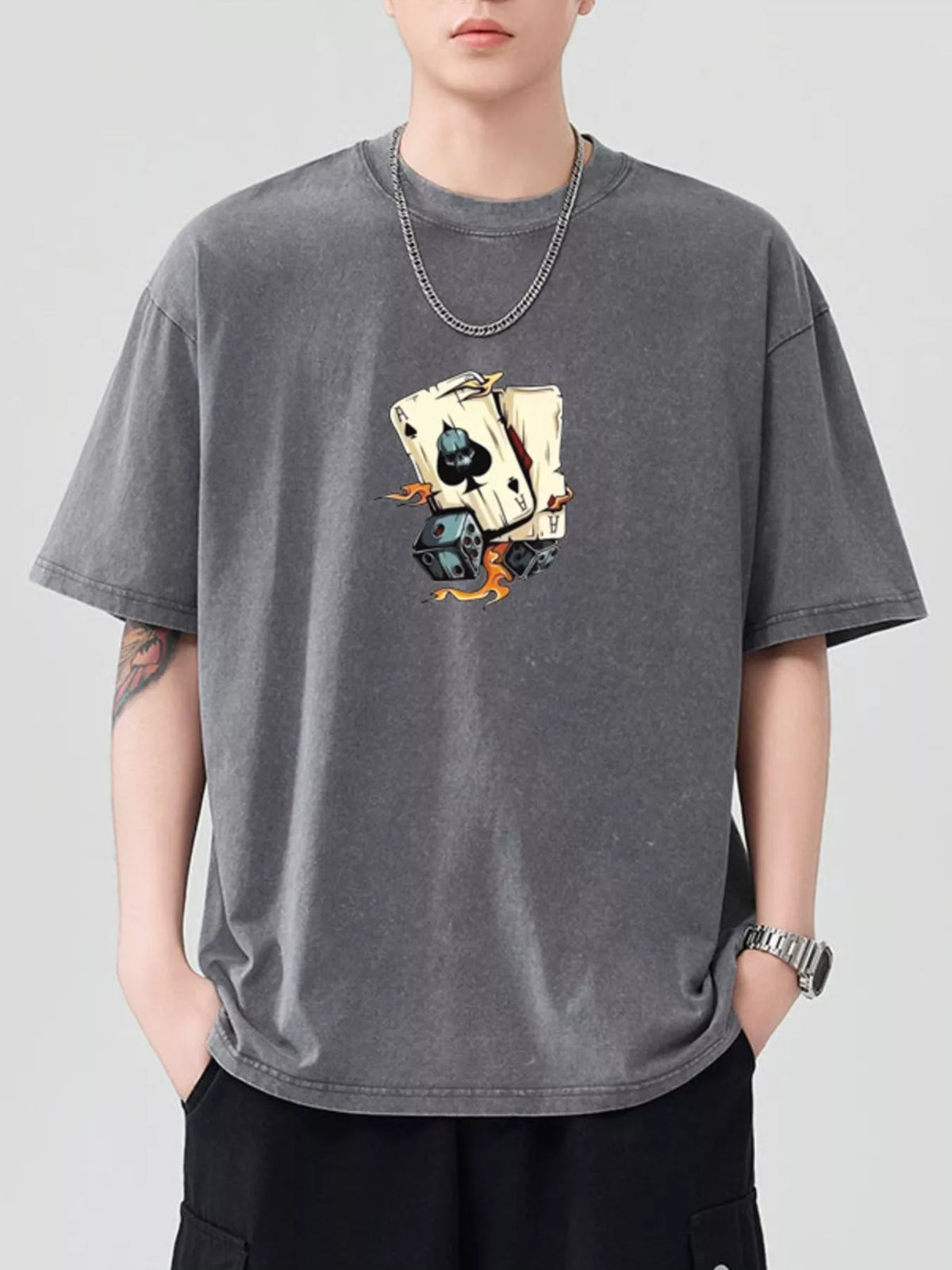 Men's Oversized Cotton T-Shirt | Heavyweight Graphic Tee