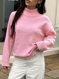 Women's Ribbed Turtleneck Sweater Long Sleeve Top for Fall Winter Fashion