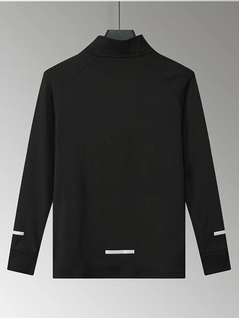 Men’s Plus Size Quarter Zip Active T-Shirt – Gray Moisture-Wicking Gym Top for Big & Tall Men