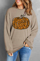 Pumpkin Round Neck Long Sleeve Sweatshirt Trandify Deal