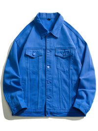 Plus Size Denim Jacket for Men, Classic Fit Button-Up