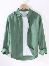 Breathable cotton men’s shirt for work or weekend – wrinkle-resistant fabric