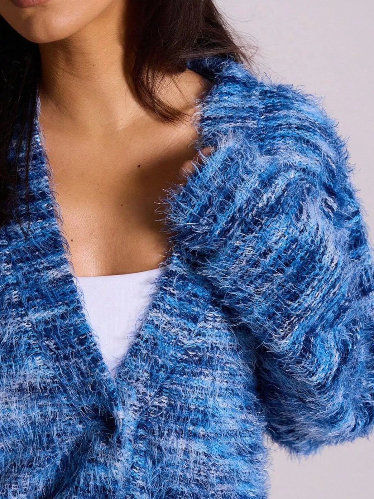 Chunky Knit V-Neck Button Cardigan | Oversized Comfort